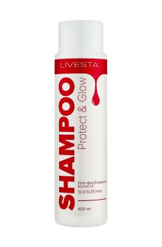 Безсульфатный шампунь Livesta Protect & Glow Shampoo Защита и блеск, для окрашенных волос, 400 мл