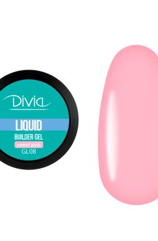 Гель для наращивания ногтей Divia Liquid Builder Gel GL08 Sweet Pink, 5 г