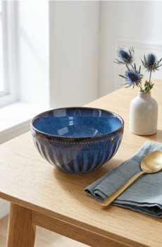 Декоративна миска з оздобленим краєм - light blue