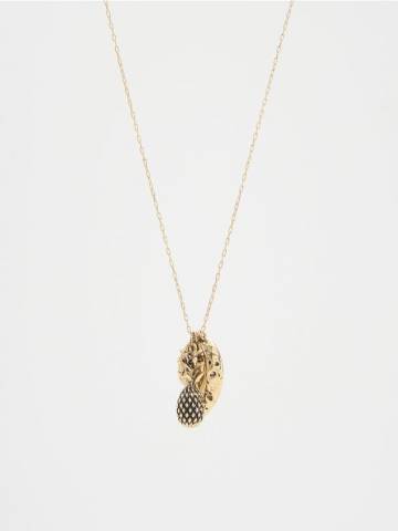 Reserved - Намисто з підвісками - золотий - 955CO-GLD