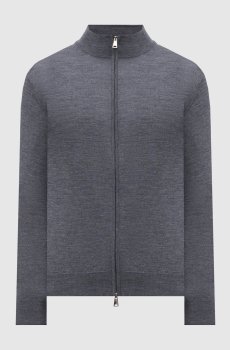 Серый кардиган из шерсти мериноса
