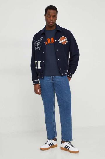 Кофта Barbour мужская цвет синий меланж Кофта Barbour мужская цвет синий меланж