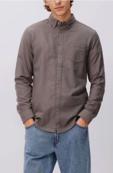 Reserved - Сорочка slim fit із високим вмістом бавовни - кавовий - 698IE-84X