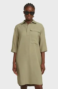 Женское оливковое платье Shirt Оливковый S G-Star RAW D26022,D714