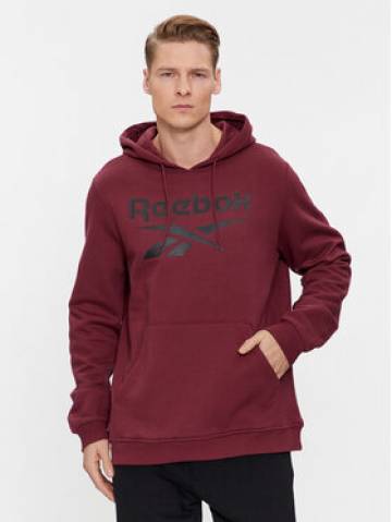 Reebok Світшот Identity Fleece Stacked Logo IM3955 Бордовий Regular Fit Reebok Світшот Identity Fleece Stacked Logo IM3955 Бордовий Regular Fit