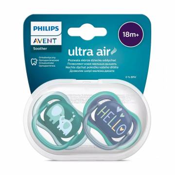 Пустушка Philips Avent Ultra Air + Ultra Air, от 1.5+ года, дизайн нейтральний, 2 шт (SCF349/18) Пустушка Philips Avent Ultra Air + Ultra Air, от 1.5+ года, дизайн нейтральний, 2 шт (SCF349/18)