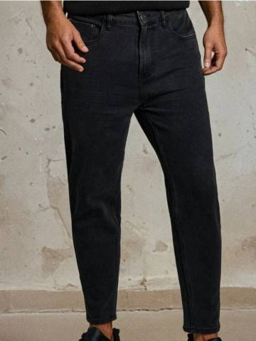 Джинси slim fit з ефектом прання - чорний Джинси slim fit з ефектом прання - чорний