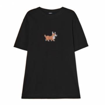 Cropp - Чорна футболка з принтом - чорний Cropp - Чорна футболка з принтом - чорний