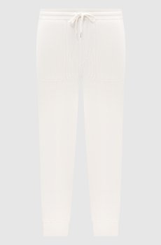 Белые джоггеры в рубчик