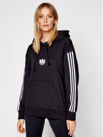adidas Світшот adicolor 3D Trefoil GN2931 Чорний Oversize adidas Світшот adicolor 3D Trefoil GN2931 Чорний Oversize