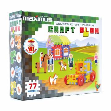 Конструктор Maximus Craft Blok с наклейками, от 3 лет, 77 элементов (9176) Конструктор Maximus Craft Blok с наклейками, от 3 лет, 77 элементов (9176)