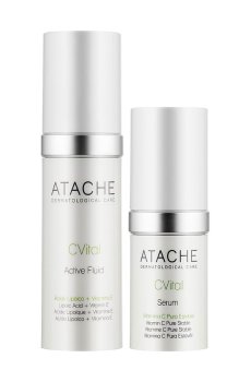Уценка! Набор для лица Atache C Vital Biological Triple Antioxidant Night Protector (флюид, 30 мл + сыворотка, 15 мл)