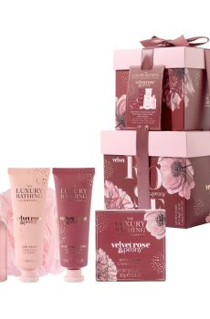 Набор для рук и тела Grace Cole The Luxury Bathing Velvet Rose & Peony Stacking Treats, 5 продуктов