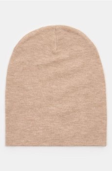 Тонка шапка beanie - бежевий