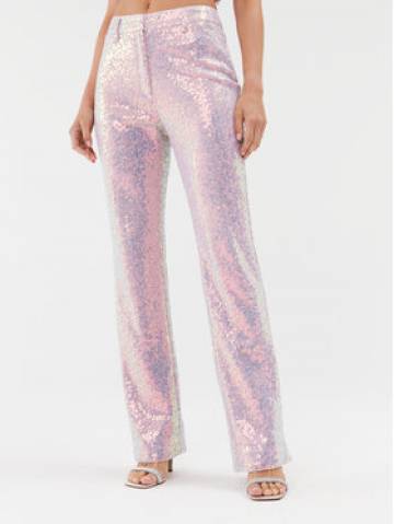 ROTATE Штани з тканини Sequin Straight 1117002208 Рожевий Regular Fit