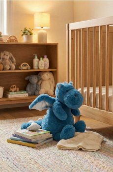 Плюшева іграшка у формі дракона - light blue