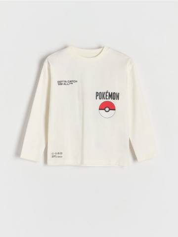 Reserved - Лонгслів Pokémon - кремовий - 970CB-01X Reserved - Лонгслів Pokémon - кремовий - 970CB-01X