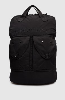 Черный рюкзак с логотипом