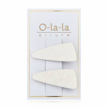 Набор заколок для волос O-la-la белые, 2 шт (24-RB158)