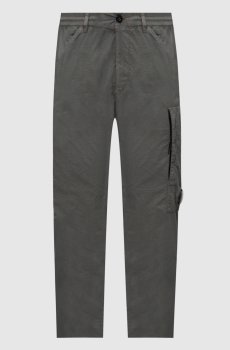 Серые брюки с нашивкой логотипа