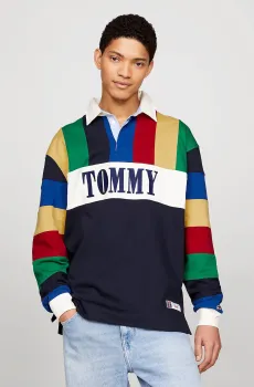 Мужское поло TJU ARCHIVE GAMES MULTI RUGBY Разноцветный S Tommy Jeans DM0DM19787
