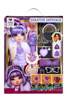 Детский игровой набор с куклой Rainbow High Creative Crystals Виолетта, с аксессуарами, 27 см, от 8 лет (121404)