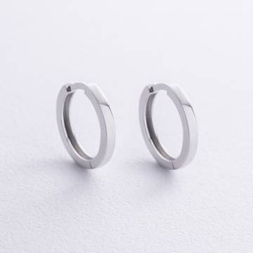 Серьги - кольца в белом золоте с08767 Серьги - кольца в белом золоте с08767
