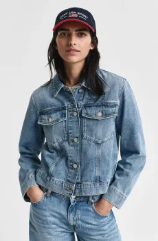 Женская синяя джинсовая куртка DENIM JACKET Синий L Gant 4700367