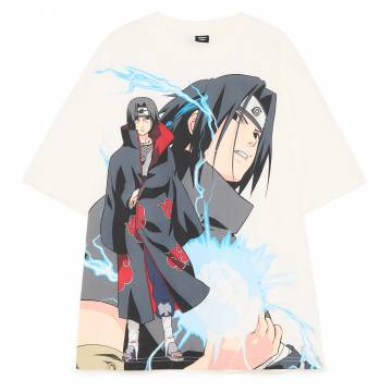 Cropp - Футболка з принтом Sasuke - кремовий Cropp - Футболка з принтом Sasuke - кремовий