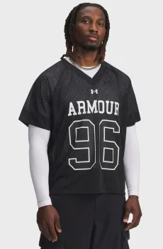 Мужская черная футболка UA Mesh Jersey Черный XL Under Armour 6011509-002