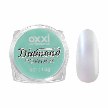 Зеркальная пудра-втирка для ногтей Oxxi Professional Diamond Powder 01, 1 г