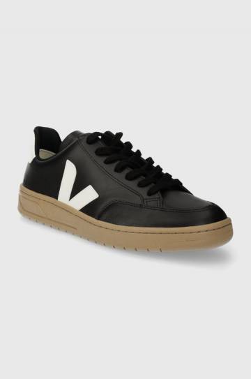 Кожаные кроссовки Veja V-12 цвет чёрный XD0203638 Кожаные кроссовки Veja V-12 цвет чёрный XD0203638