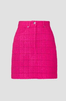 Женская розовая твидовая юбка Розовый 32 HUGO 50508664;967