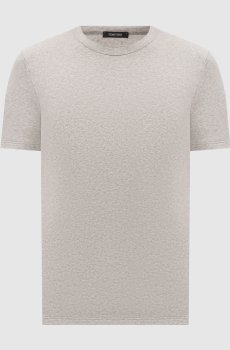 Серая меланжевая футболка с нашивкой логотипа