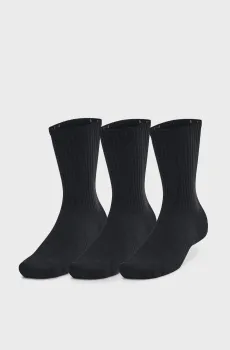 Черные носки (3 пары) Unisex UA TC 3pk Crew Черный 31.5-36.5 Under Armour 1386311-001