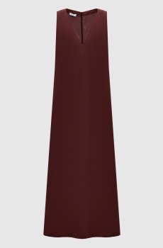 Бордовое платье с леном