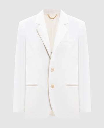 Белый жакет с шерстью Белый жакет с шерстью
