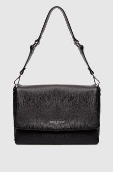 Черная кожаная сумка-мессенджер Dollaro