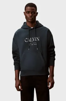 Мужское темно-синее худи PREMIUM FLEECE Синий L Calvin Klein LV04RE207G