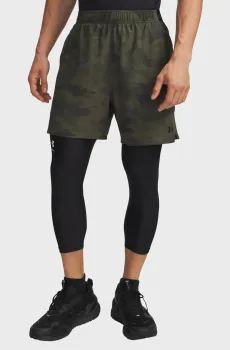Мужские оливковые камуфляжные шорты UA Vanish Woven 2.0 6in Prnt Оливковый XL Under Armour 6015285-390