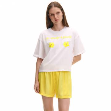 Cropp - Піжамний комплект із двох предметів - світло-жовтий