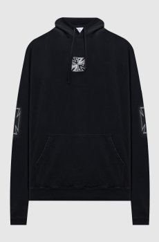 Черные худи с принтом