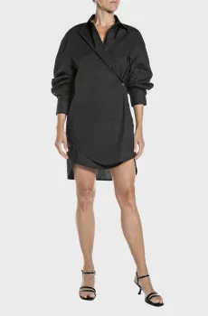 Женское черное платье Черный XS Replay W9238 .000.85480