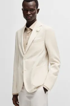 Мужской бежевый блейзер Бежевый 56 BOSS 50540742;131