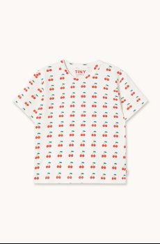 Детская хлопковая футболка Tinycottons CHERRIES KNITTED TEE