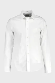 Мужская белая рубашка SLIM POPLIN STRETCH Белый L Gant 3260031