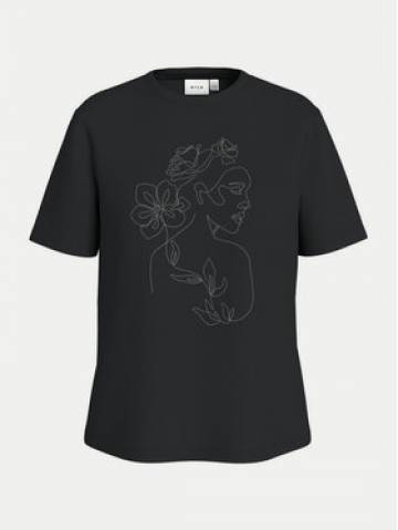 Vila Футболка Sybil 14108062 Чорний Regular Fit Vila Футболка Sybil 14108062 Чорний Regular Fit