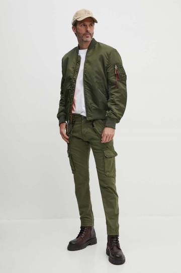 Куртка-бомбер Alpha Industries MA-1 VF 59 мужская цвет зелёный переходная 191118.257 Куртка-бомбер Alpha Industries MA-1 VF 59 мужская цвет зелёный переходная 191118.257