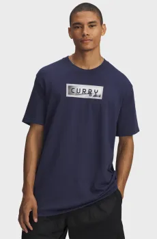 Мужская темно-синяя футболка Curry Trend Tee 1 Синий XL Under Armour 6007303-403