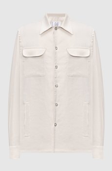 Серая рубашка с льном